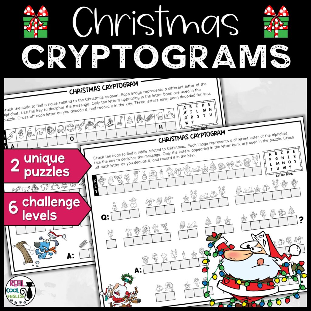 christmas cryptogram puzzles cover