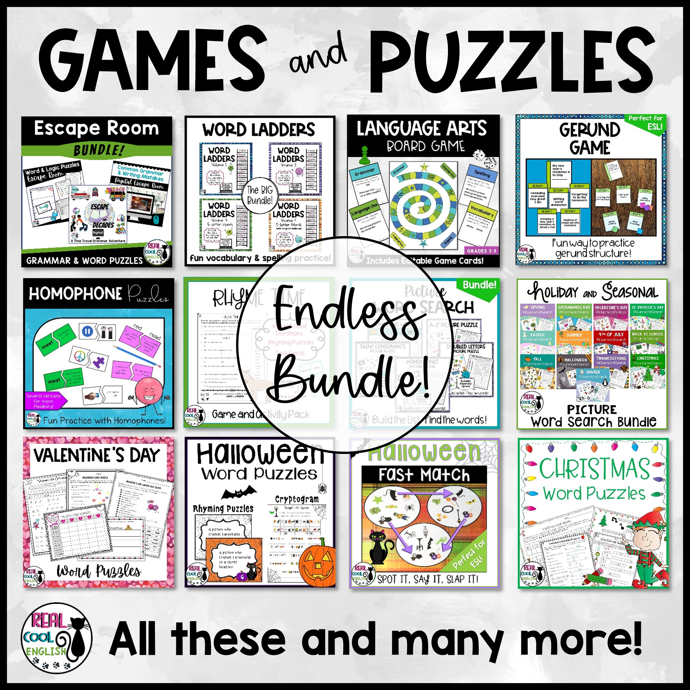 Word Games and Puzzles Mega Bundle