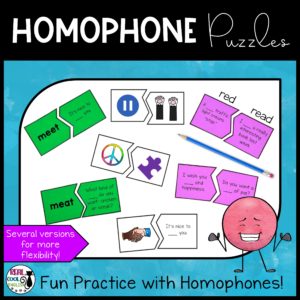 spelling practice with homophones puzzles