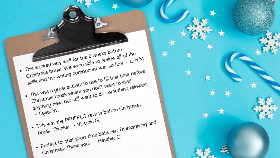 Teacher reviews for 12 Days of Christmas Grammar Review