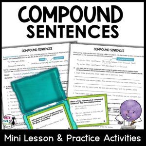 Compound Sentences Lesson and Practice cover