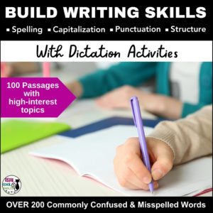 Sentence Dictation Activities Product
