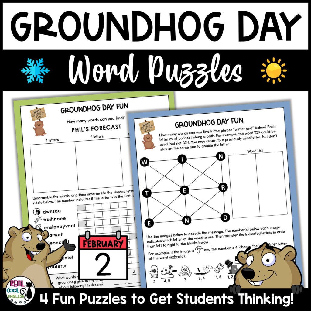 Groundhog Day Word Puzzles